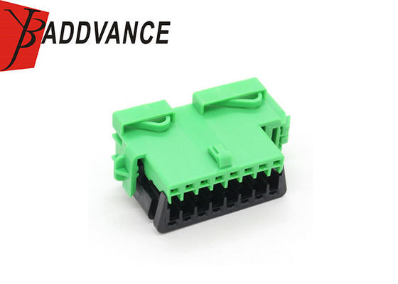 953490-3 16 Pin Female Tyco AMP Connectors Green Color