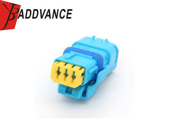 211PC032S6049 3 Pin Female Blue Waterproof Connectors Accept OEM