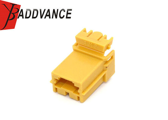 348793-3 2 Pin Female TE Connectivity AMP Connectors Yellow Color