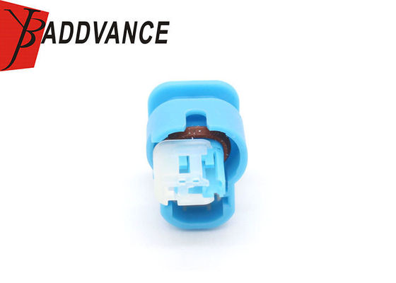 2-1-397 AMP TE Connectivity Female 2 Pin Rectangular Connector Blue Color