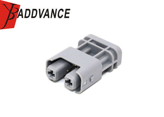 2-1-402 2 Pin Female Automotive Electrical Connectors Plastic Housing Gray Color