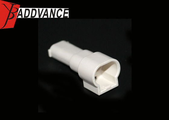 2 Pin Male Sealed PBT Automotive Electrical Connectors White Color For Car