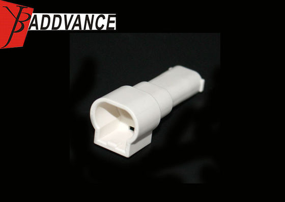 2 Pin Male Sealed PBT Automotive Electrical Connectors White Color For Car