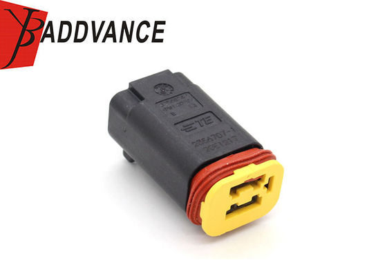 4 Pin TE Connectivity AMP Connectors Black Female Waterproof Connector Housing