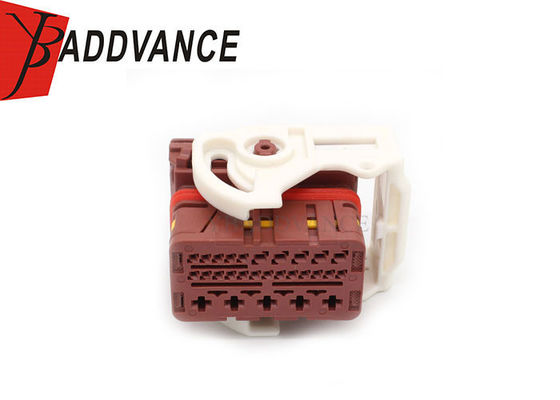 28 Pin Brown Female Sealed Electrical Plastic Connector For Track