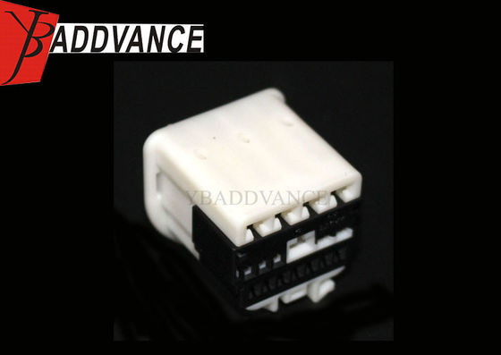 16 Pin Female Automotive Connector White With Termianls