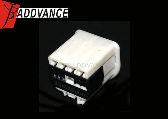 16 Pin Female Automotive Connector White With Termianls