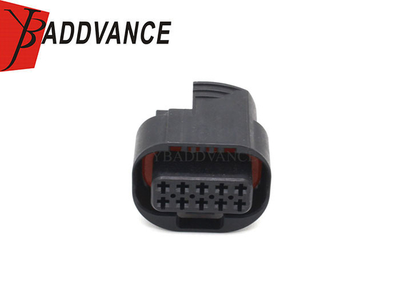 10 Pin Female Black PA66 GF35 Waterproof Automotive Connector Accept OEM